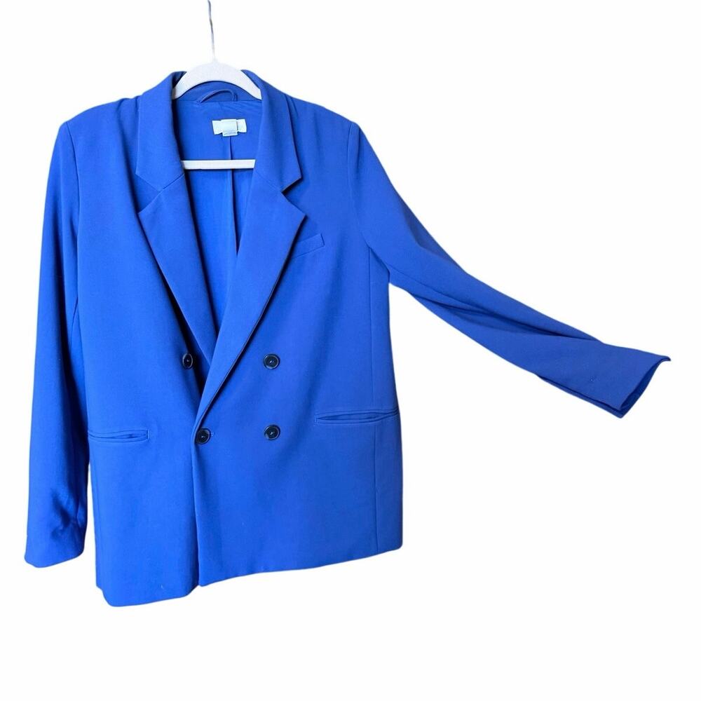 Maeve by Anthropologie Royal blue double breasted blazer size 4 career office